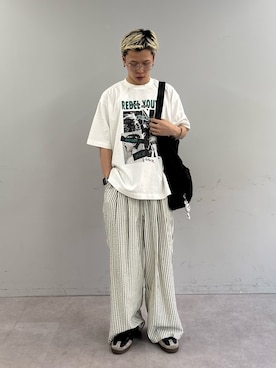 「CIAOPANIC TYPY（チャオパニックティピー）のアイテム（パンツ）」を使った、ゆうしんさん（メンズ・167cm）の春コーディネート