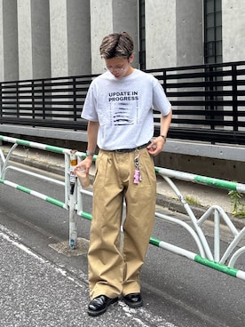 「CIAOPANIC TYPY（チャオパニックティピー）のアイテム（トップス）」を使った、ゆうしんさん（メンズ・167cm）の夏コーディネート