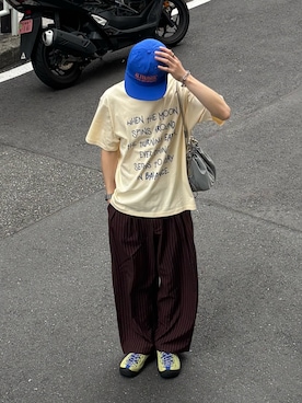 「CIAOPANIC TYPY（チャオパニックティピー）のアイテム（帽子）」を使った、ゆうしんさん（メンズ・167cm）の夏コーディネート