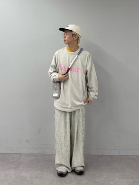 「CIAOPANIC TYPY（チャオパニックティピー）のアイテム（キャップ）」を使った、ゆうしんさん（メンズ・167cm）の春コーディネート