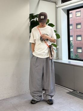 「CIAOPANIC TYPY（チャオパニックティピー）のアイテム（キャップ）」を使った、ゆうしんさん（メンズ・167cm）の夏コーディネート