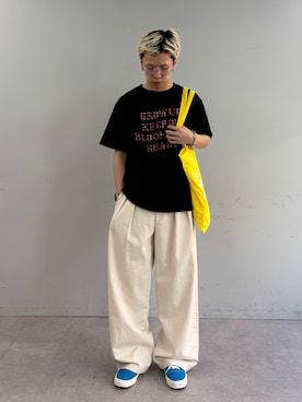 「CIAOPANIC TYPY（チャオパニックティピー）のアイテム（パンツ）」を使った、ゆうしんさん（メンズ・167cm）の春コーディネート