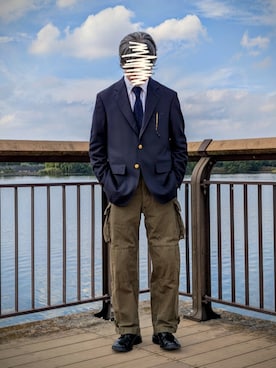 「アイテム（ネクタイ）」を使った、くろコーヒーさん（メンズ・170cm）の秋コーディネート