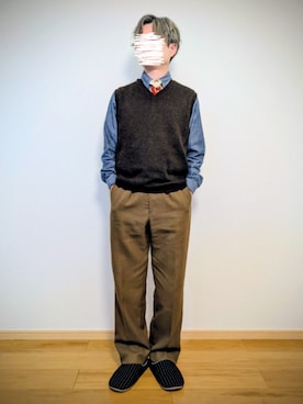 「Buzz Rickson's（バズリクソンズ）のアイテム」を使った、くろコーヒーさん（メンズ・170cm）の冬コーディネート