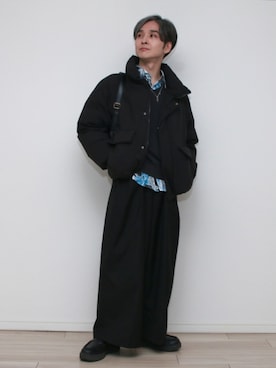 「アイテム（チャーム）」を使った、sndiさん（メンズ・165cm）の冬コーディネート