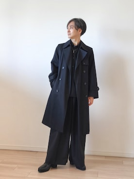 「アイテム（トレンチコート）」を使った、sndi1984さん（メンズ・165cm）の秋コーディネート