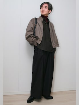 「アイテム（イヤリング）」を使った、sndiさん（メンズ・165cm）の冬コーディネート