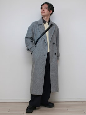 「アイテム（チャーム）」を使った、sndiさん（メンズ・165cm）の冬コーディネート