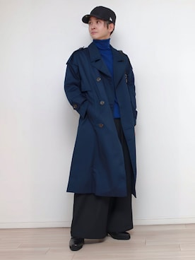 「アイテム（トレンチコート）」を使った、sndi1984さん（メンズ・165cm）の秋コーディネート