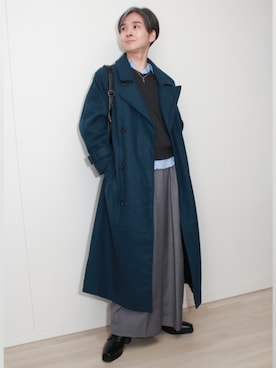 「アイテム（イヤリング）」を使った、sndiさん（メンズ・165cm）の秋コーディネート