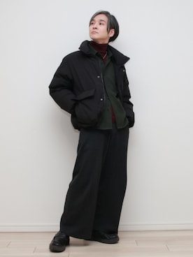 「アイテム（スラックス）」を使った、sndiさん（メンズ・165cm・40代）の秋コーディネート