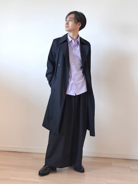 「アイテム（トレンチコート）」を使った、sndi1984さん（メンズ・165cm）の秋コーディネート