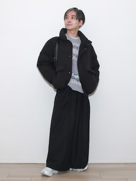 「アイテム（チャーム）」を使った、sndiさん（メンズ・165cm）の冬コーディネート