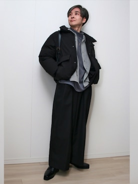 「アイテム（イヤリング）」を使った、sndiさん（メンズ・165cm）の冬コーディネート