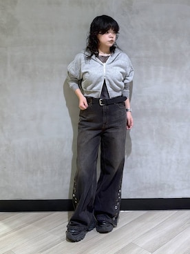 「PAGEBOY（ページボーイ）のプラットチャンキースニーカー（スニーカー、ブラック系）」を使った、ぺーさん（レディース）の秋コーディネート