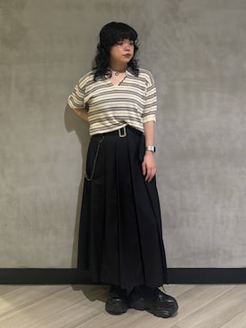 「PBLIM（ページボーイリム）のアイテム」を使った、ぺーさん（レディース・156cm）の夏コーディネート