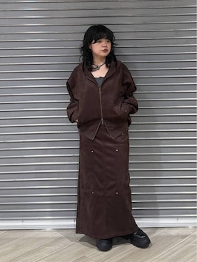 「PAGEBOY（ページボーイ）のハートマンテルネックレス3（ネックレス）」を使った、ぺーさん（レディース・156cm）の秋コーディネート