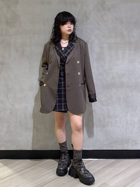 「PAGEBOY（ページボーイ）のアイテム（テーラードジャケット）」を使った、ぺーさん（レディース・156cm）の秋コーディネート