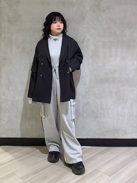 「PAGEBOY（ページボーイ）のプラットチャンキースニーカー（スニーカー、ブラック系）」を使った、094ripeさん（レディース）の春コーディネート