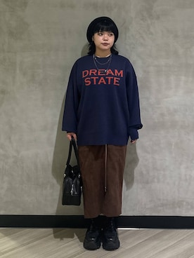 「アイテム（ハンチング/ベレー帽）」を使った、094ripeさん（レディース・156cm）の秋コーディネート