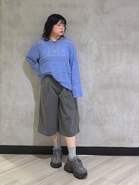 「PAGEBOY（ページボーイ）のプラットチャンキースニーカー（スニーカー、グレー系）」を使った、094ripeさん（レディース）の春コーディネート