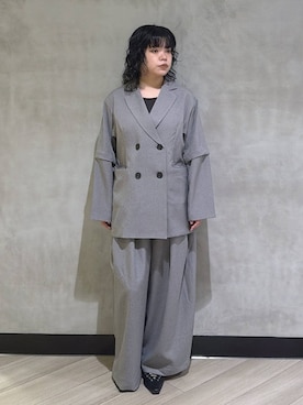 「PAGEBOY（ページボーイ）のレースアップミュール（サンダル、ブラック系）」を使った、094ripeさん（レディース）の春コーディネート