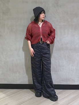 「PAGEBOY（ページボーイ）のプラットチャンキースニーカー（スニーカー、ブラック系）」を使った、094ripeさん（レディース）の春コーディネート