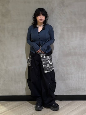 「PAGEBOY（ページボーイ）のアイテム（カーディガン/ボレロ）」を使った、ぺーさん（レディース・156cm）の秋コーディネート