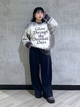 「PAGEBOY（ページボーイ）のサイドタックルーズウラケパンツ/イージーパンツ【4color・2size】（スウェットパンツ）」を使った、094ripeさん（レディース・156cm）の秋コーディネート