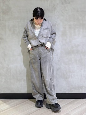 「PAGEBOY（ページボーイ）のプラットチャンキースニーカー（スニーカー、ブラック系）」を使った、094ripeさん（レディース）の春コーディネート