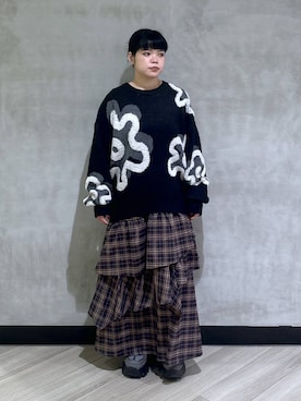 「PBLIM（ページボーイリム）のアイテム」を使った、094ripeさん（レディース・156cm）の冬コーディネート