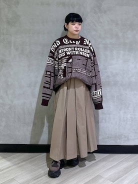 「PBLIM（ページボーイリム）のアイテム」を使った、094ripeさん（レディース・156cm）の冬コーディネート