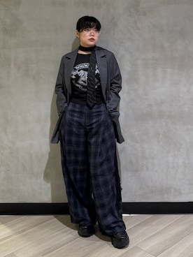 「PAGEBOY（ページボーイ）のアイテム（テーラードジャケット）」を使った、ぺーさん（レディース・156cm）の秋コーディネート