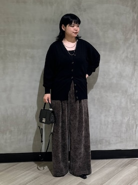 「PAGEBOY（ページボーイ）の【ステンレス素材】ロングボールチェーンネックレス（ネックレス）」を使った、094ripeさん（レディース・156cm）の秋コーディネート