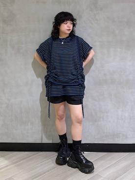 「PBLIM（ページボーイリム）のアイテム」を使った、ぺーさん（レディース・156cm）の夏コーディネート