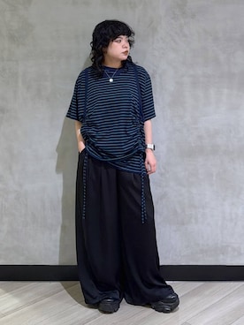 「PBLIM（ページボーイリム）のアイテム」を使った、ぺーさん（レディース・156cm）の夏コーディネート