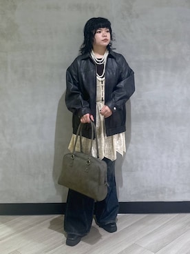 「アイテム（チュニック）」を使った、094ripeさん（レディース・156cm）の秋コーディネート