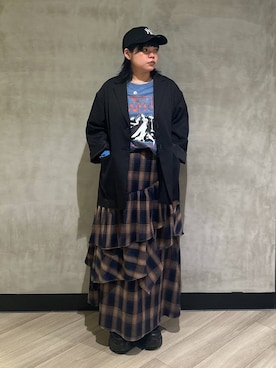 「ぽっちゃりスタッフ」｜「アイテム（ジャケット/アウター）」を使った、094ripeさん（レディース・156cm）の秋コーディネート