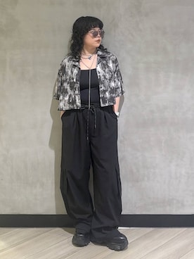 「PBLIM（ページボーイリム）のアイテム」を使った、ぺーさん（レディース・156cm）の夏コーディネート