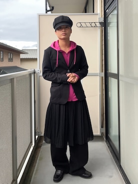 「アイテム（スカート）」を使った、ひびきさん（メンズ・163cm）の秋コーディネート