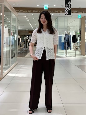 「NOLLEY’S（ノーリーズ）のアイテム」を使った、ikeda.sさん（レディース・159cm）の夏コーディネート