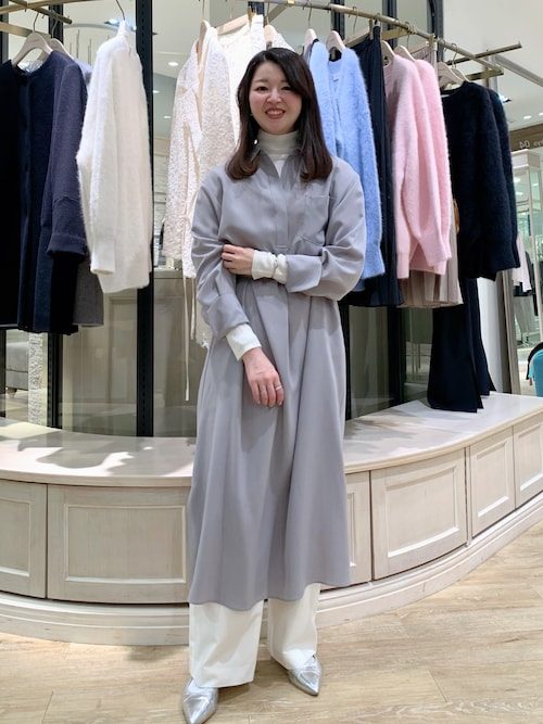 セール】ウォッシャブルツイルロングシャツワンピース（ワンピース