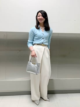 「NOLLEY’S（ノーリーズ）のアイテム（ショルダーバッグ）」を使った、ikeda.sさん（レディース・159cm）の秋コーディネート