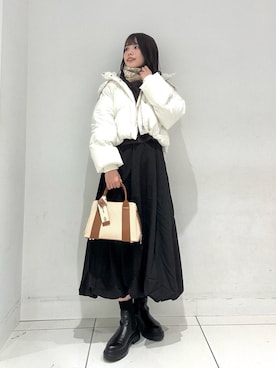 「骨格ナチュラル」｜ななみさん（レディース・169cm）の冬コーディネート