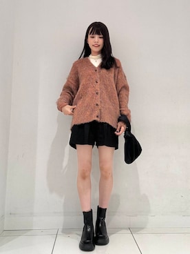 「SENSE OF PLACE by URBAN RESEARCH（センスオブプレイスバイアーバンリサーチ）の『消臭』サイドゴアボリュームソールブーツ（ブーツ）」を使った、ななみさん（レディース・169cm）の秋コーディネート