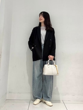 「SENSE OF PLACE by URBAN RESEARCH（センスオブプレイスバイアーバンリサーチ）のコインローファー（ローファー）」を使った、ななみさん（レディース・169cm）の春コーディネート