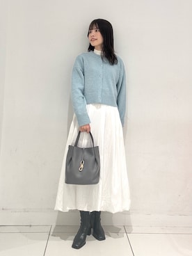 「SENSE OF PLACE by URBAN RESEARCH（センスオブプレイスバイアーバンリサーチ）のアイテム（カーディガン/ボレロ）」を使った、ななみさん（レディース・169cm）の秋コーディネート