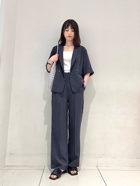 「ナチュラル×カジュアル」｜「アイテム（ジャケット/アウター）」を使った、ななみさん（レディース・169cm）の春コーディネート