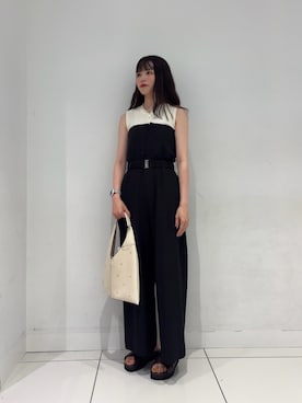 「骨格ナチュラル」｜「アイテム（サロペット/オーバーオール）」を使った、ななみさん（レディース・169cm）の夏コーディネート