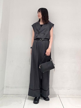 「アイテム（スリッポン）」を使った、ななみさん（レディース・169cm）の夏コーディネート